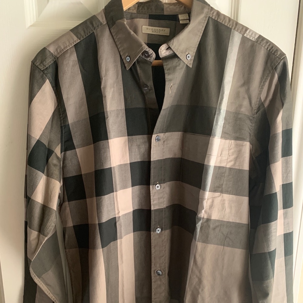 Authentic Men’s Olive Green Burberry Shirt